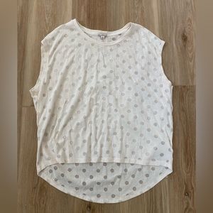 Casual Gap top with Semi-sheer polka dots
